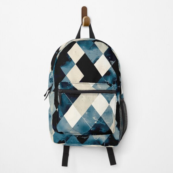 Item preview, blue geometric pixel square pattern abstract art background designed and sold by Mrvell.