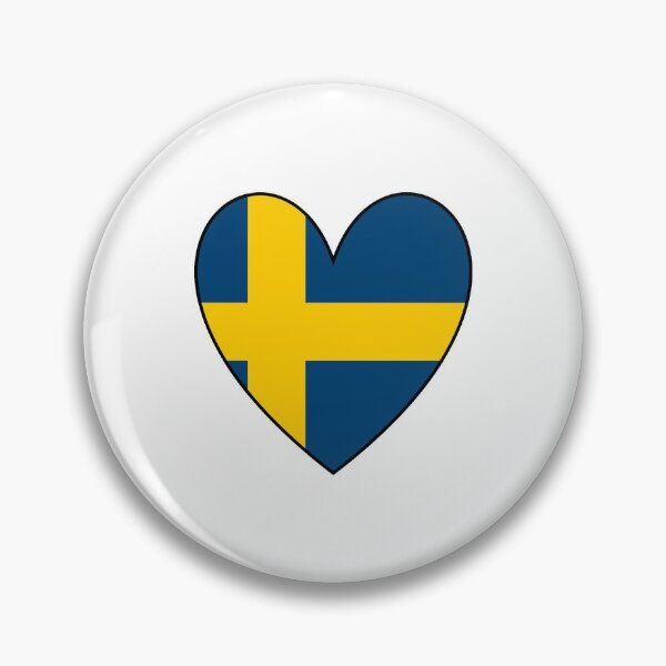 Item preview, Sweden Heart Flag designed and sold by AndiHK.