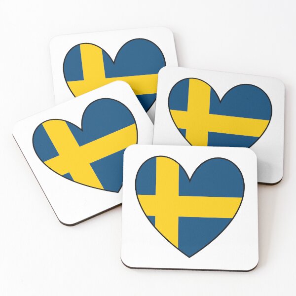 Item preview, Sweden Heart Flag designed and sold by AndiHK.