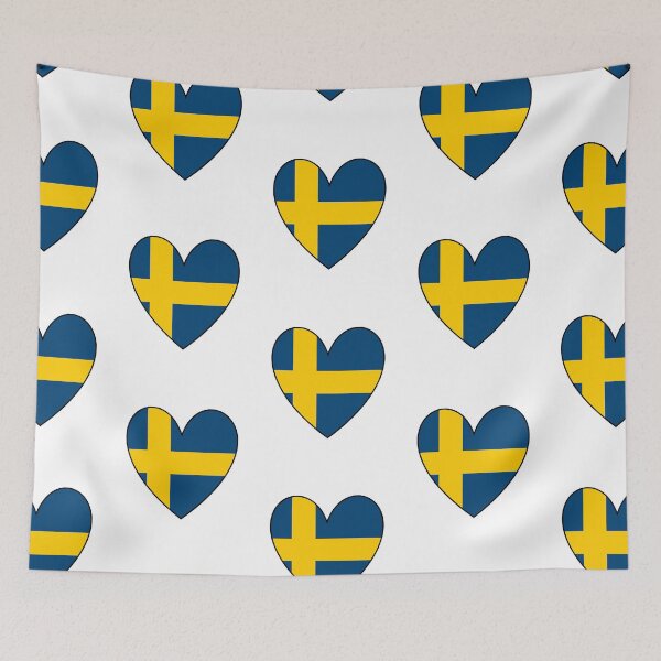 Item preview, Sweden Heart Flag designed and sold by AndiHK.