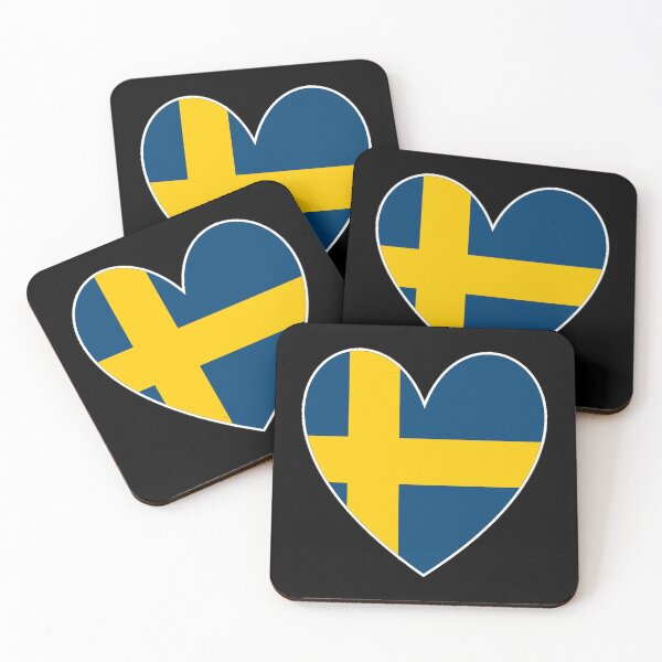 Item preview, Sweden Heart Flag Design designed and sold by AndiHK.