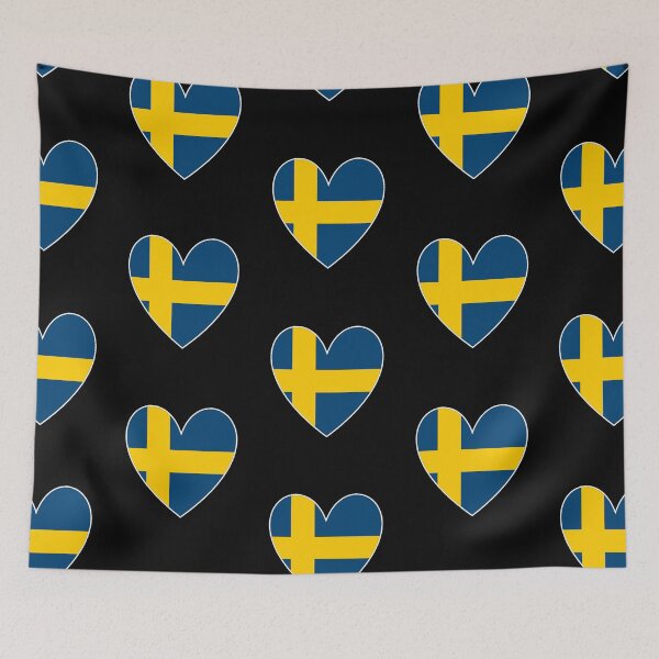 Item preview, Sweden Heart Flag Design designed and sold by AndiHK.