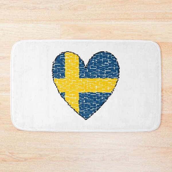 Item preview, Sweden Heart Flag Art Design designed and sold by AndiHK.