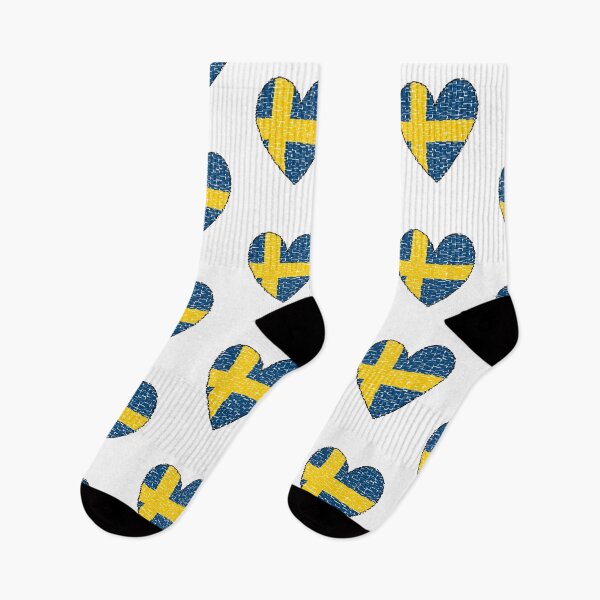 Item preview, Sweden Heart Flag Art Design designed and sold by AndiHK.