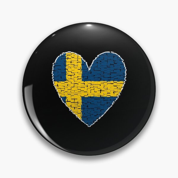 Item preview, Sweden Heart Flag Art Design designed and sold by AndiHK.