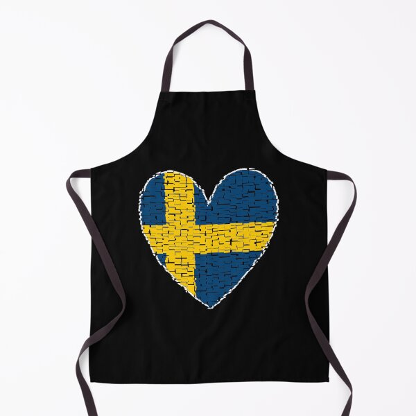 Item preview, Sweden Heart Flag Art Design designed and sold by AndiHK.