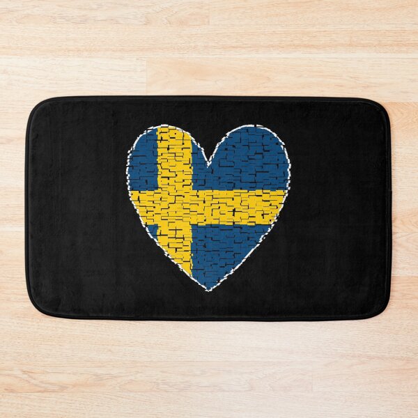 Item preview, Sweden Heart Flag Art Design designed and sold by AndiHK.