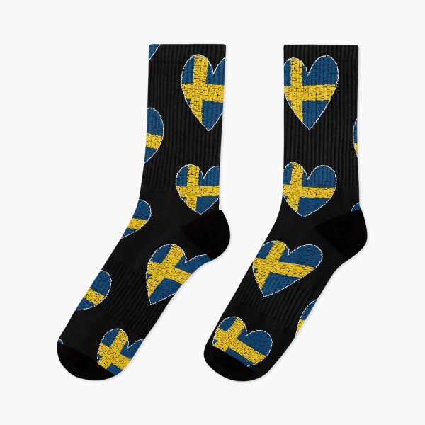 Item preview, Sweden Heart Flag Art Design designed and sold by AndiHK.