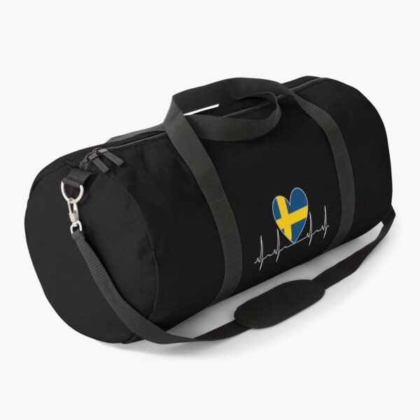 Item preview, Sweden Heart Heartbeat Flag designed and sold by AndiHK.
