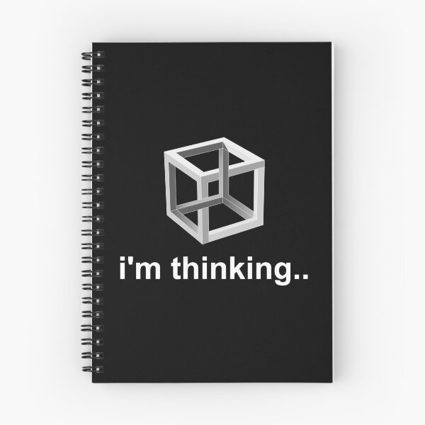 Item preview, Men's Humor Graphic ~ i'm thinking Escher Impossible Cube designed and sold by StickerArtwork.