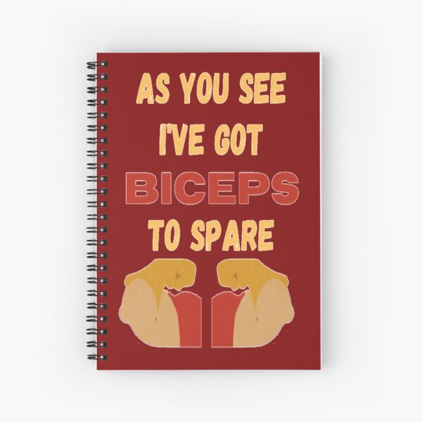 Biceps, triceps, quadriceps Spiral Notebook for Sale by