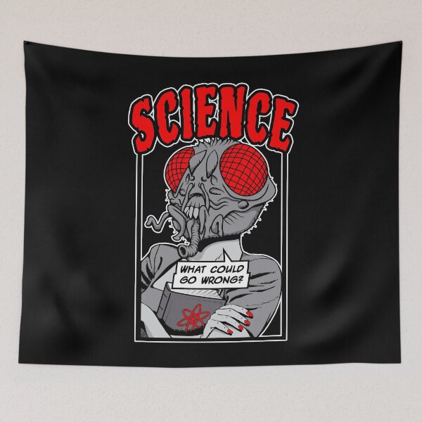 Item preview, Science What Could Go Wrong Geek STEM Scientist Mutant Fly designed and sold by GrandeDuc.