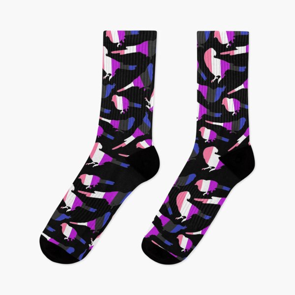 Artikelvorschau, Genderfluid Bird Silhouette Pattern entworfen und verkauft von AdoraBirdArt.