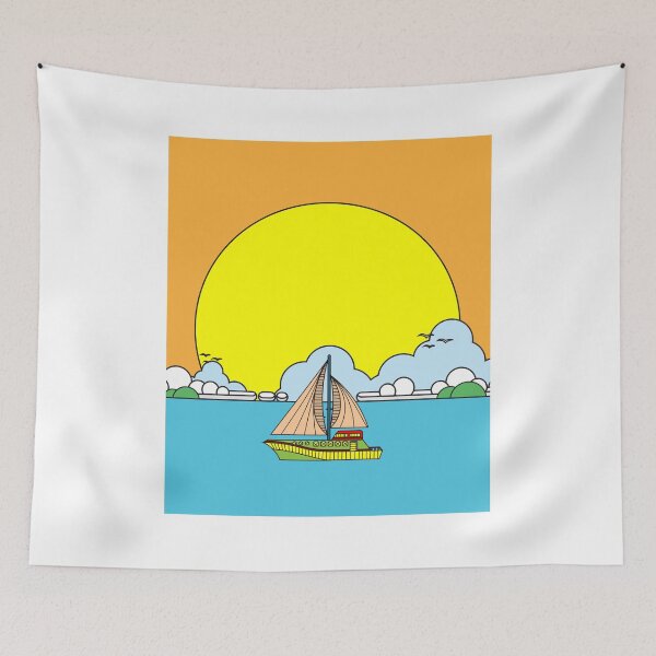 Item preview, Ship Boat Retro Style Nature designed and sold by flofin.
