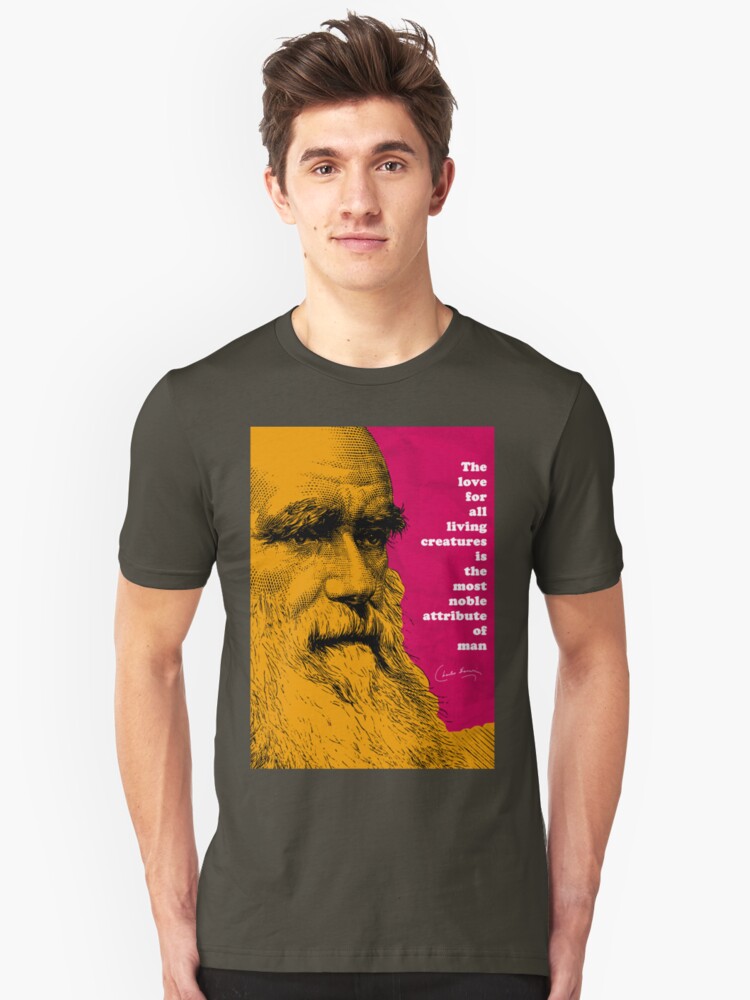 Alternate view of Charles Darwin Quote Slim Fit T-Shirt