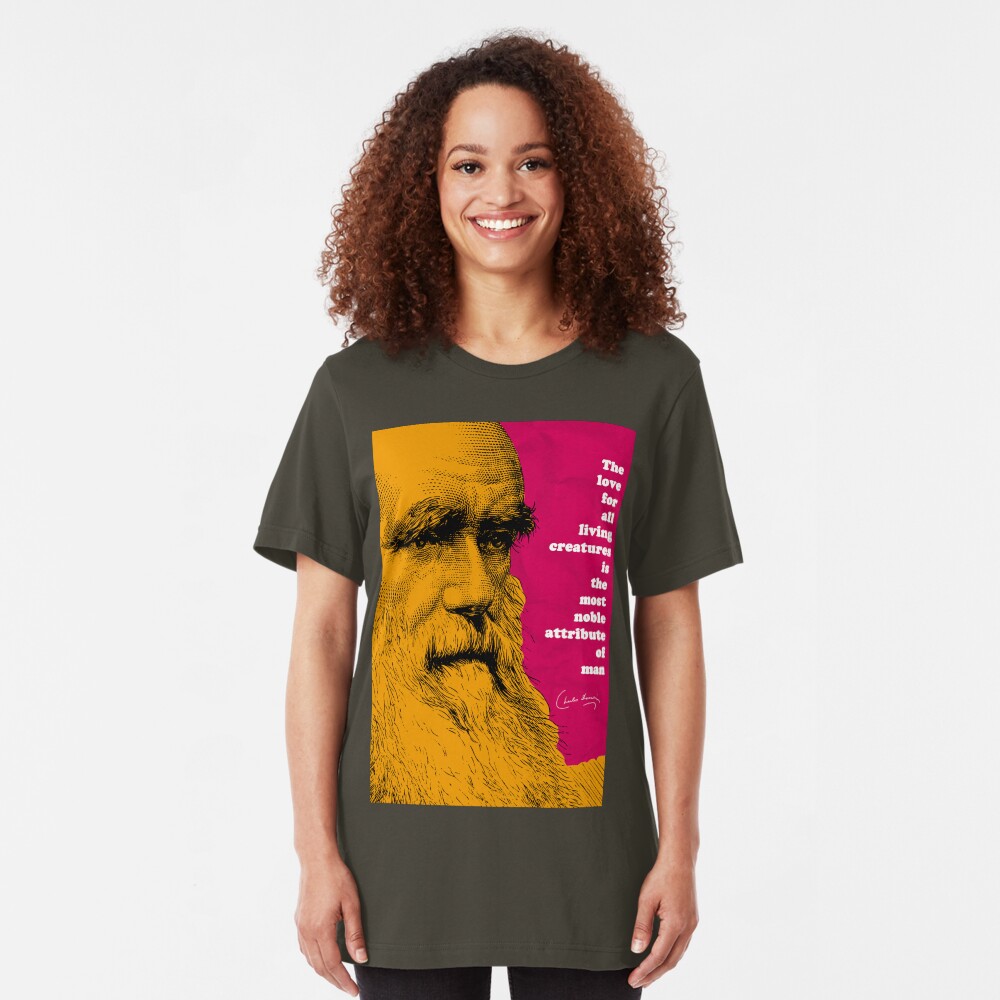Charles Darwin Quote Slim Fit T-Shirt