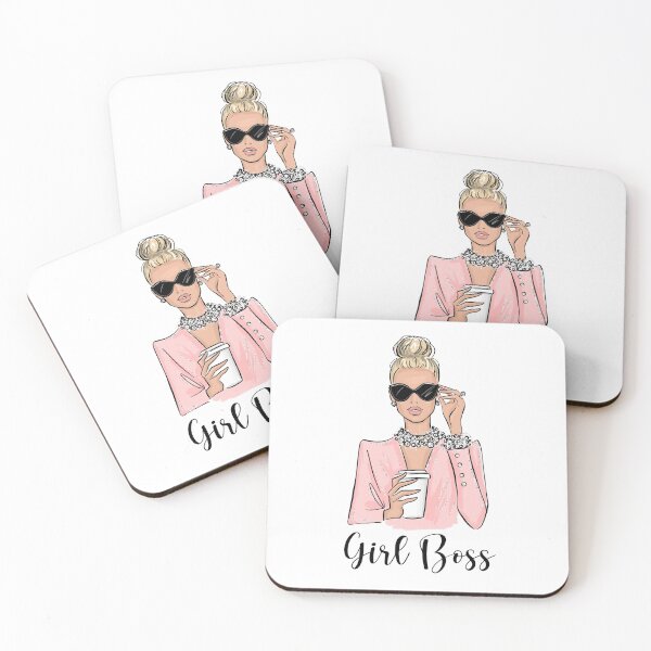 Item preview, Girl boss fashion illustration in pink tones  designed and sold by Lalanacliparts.