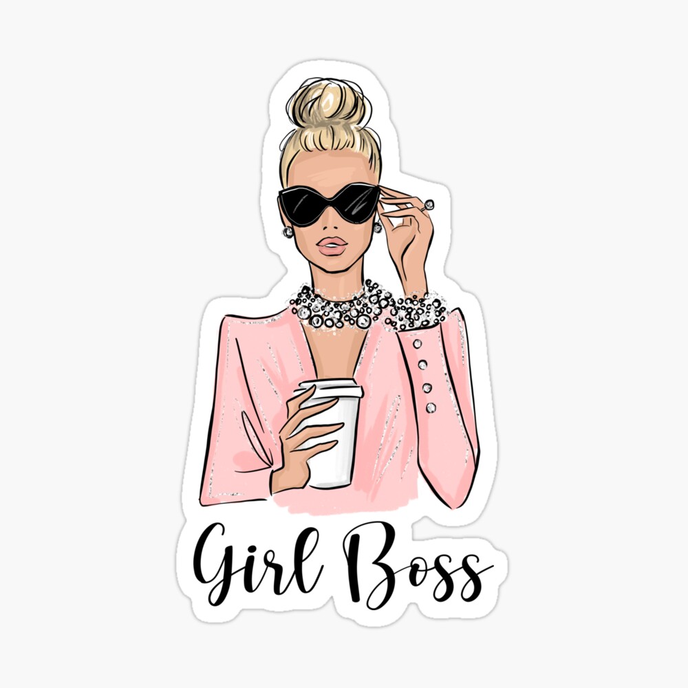 Girl boss fashion illustration pink tones " Poster for Sale by Lalanacliparts | Redbubble