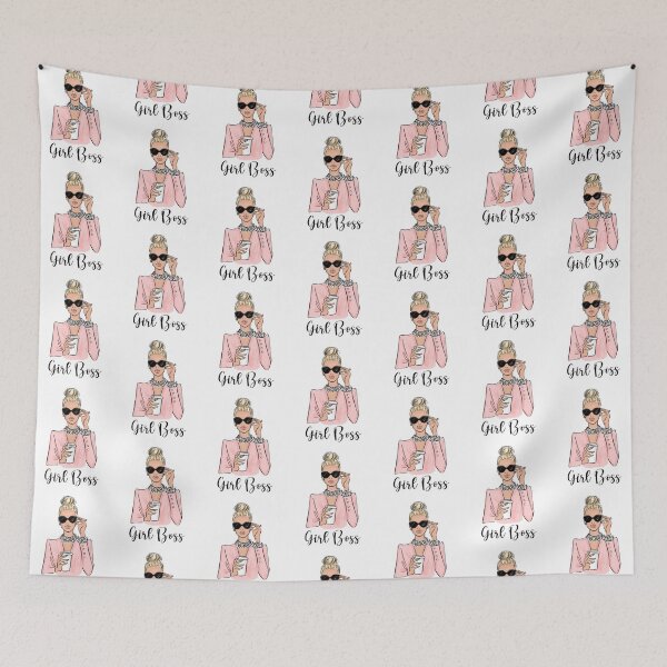 Item preview, Girl boss fashion illustration in pink tones  designed and sold by Lalanacliparts.