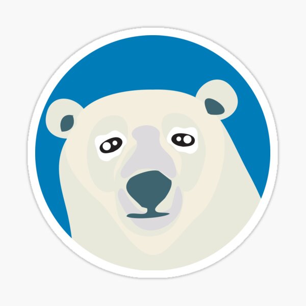 Crying Polar Bear, Save Antartica. Sticker