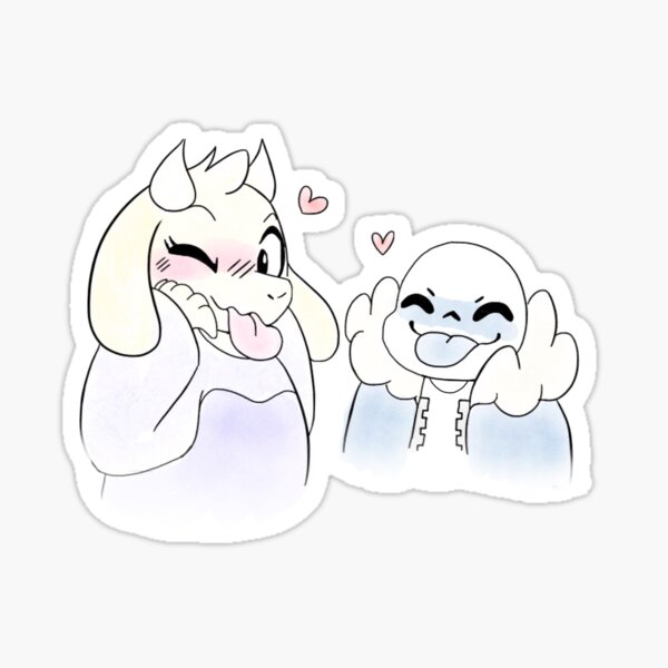 Cheeky Sans and Toriel Sticker