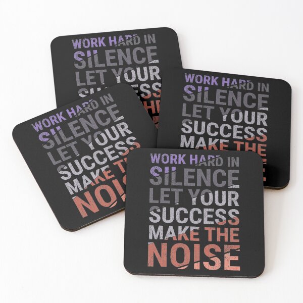 Item preview, Work Hard In Silence And Let The Success Make The Noise - Motivational Quote designed and sold by DrawingBoard.