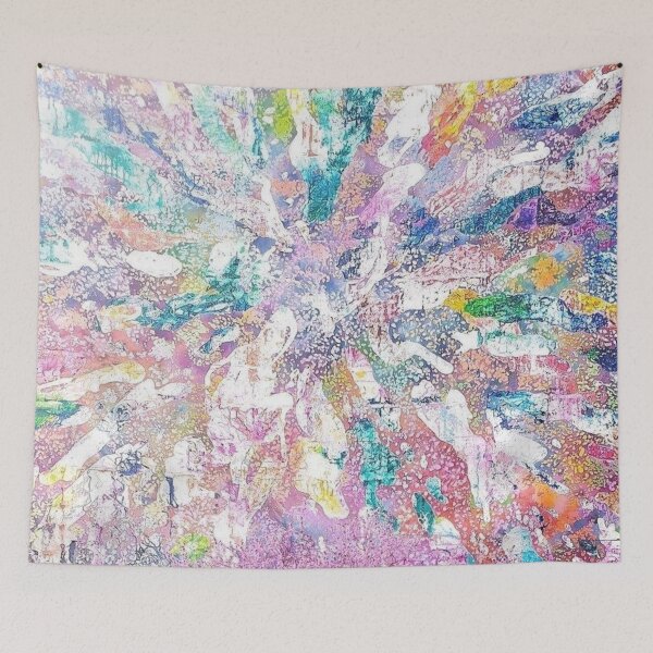 Item preview, Mural of Pinks Purples and Green designed and sold by ritusdesigns.