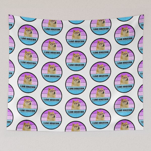 Item preview, I love dogecoin cryptocurrency |shiba inu funny meme designed and sold by ritach11.
