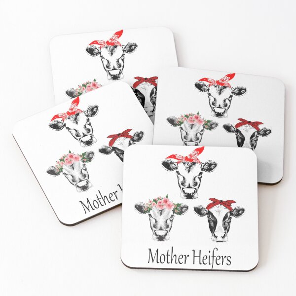 Item preview, Mother heifers - Adorable cow with bandana and flower gift for girl and women designed and sold by Titmit.