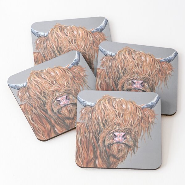 Item preview, Fred McRed. Highland hairy cow, Heilan Scottish coo art by award-winning UK artist Sam Fenner designed and sold by SamFennerArt.