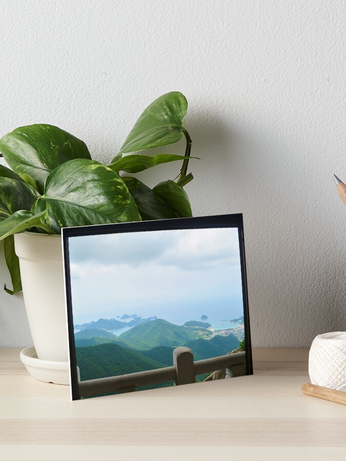 Thumbnail 1 of 2, Art Board Print, Peaceful Island Temple, Calming Wall Art, Printable Wall Art, Temple Photo, Buddhism Wall Art designed and sold by Inner-Peace-Art.
