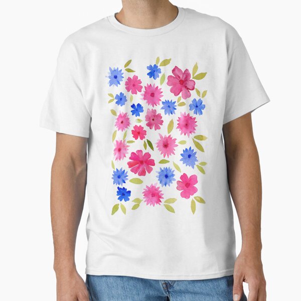 Item preview, Loose floral pattern - pink and blue designed and sold by wackapacka.