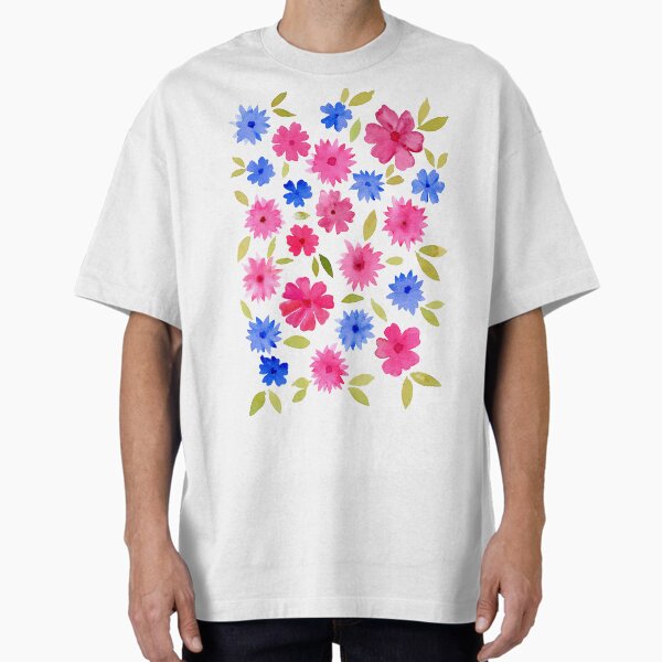 Item preview, Loose floral pattern - pink and blue designed and sold by wackapacka.