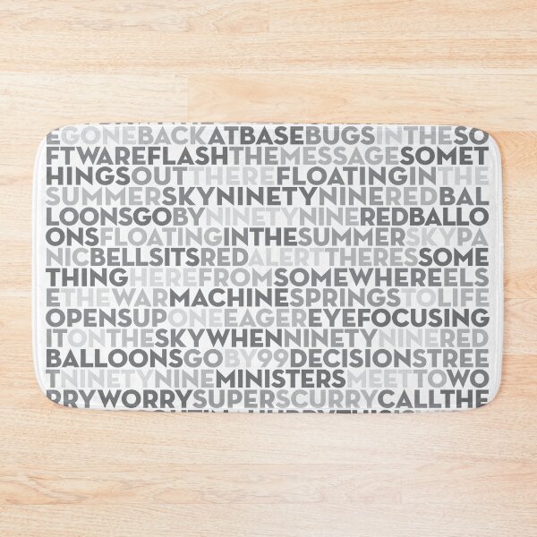 Item preview, 99 Red Balloons - Nena (lyrics) v.4 designed and sold by x1brett.