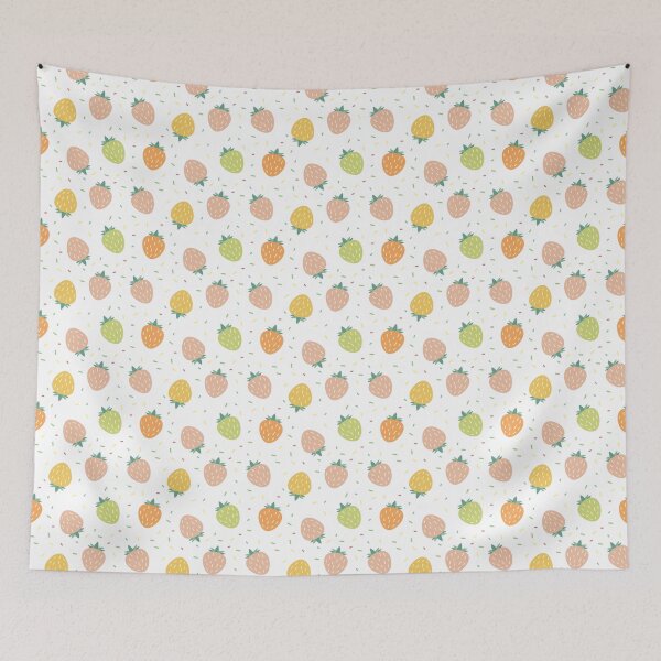 Item preview, Strawberry PATTERN simple vegetable, vegan, summer fruit designed and sold by challengecafe.