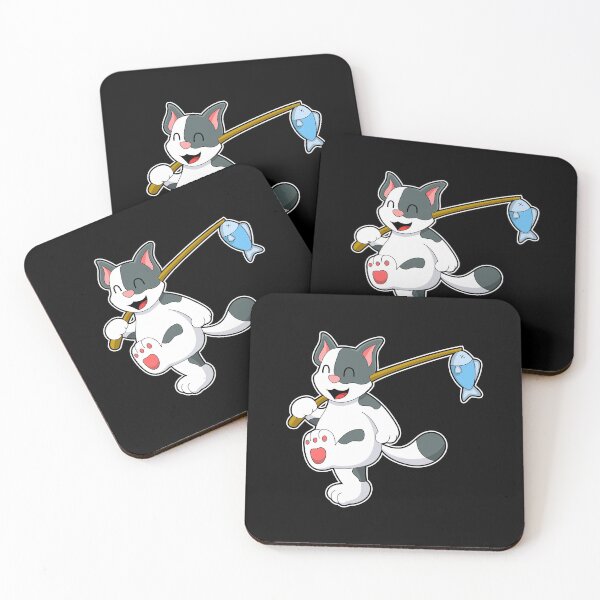Item preview, Cat at Fishing with Fishing rod designed and sold by Snabdesign84.