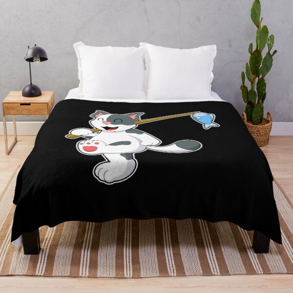 Item preview, Cat at Fishing with Fishing rod designed and sold by Snabdesign84.