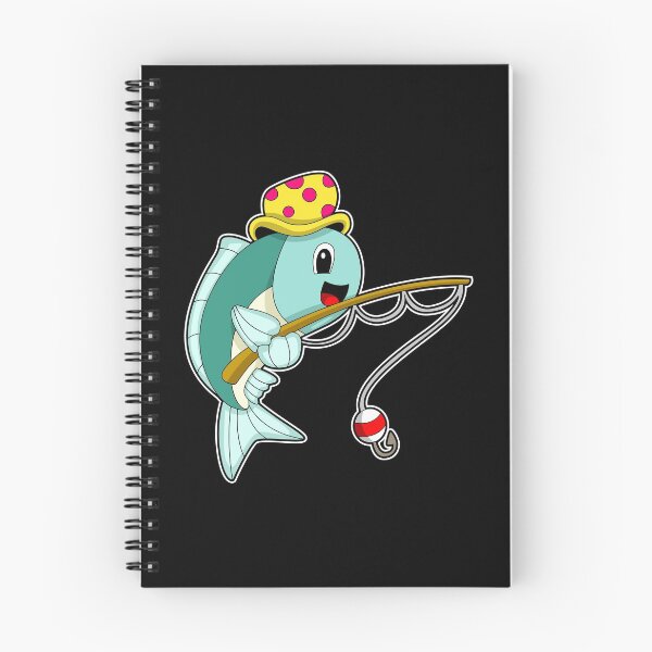 Artikelvorschau, Fisch beim Angeln mit Angelrute & Hut entworfen und verkauft von Snabdesign84.