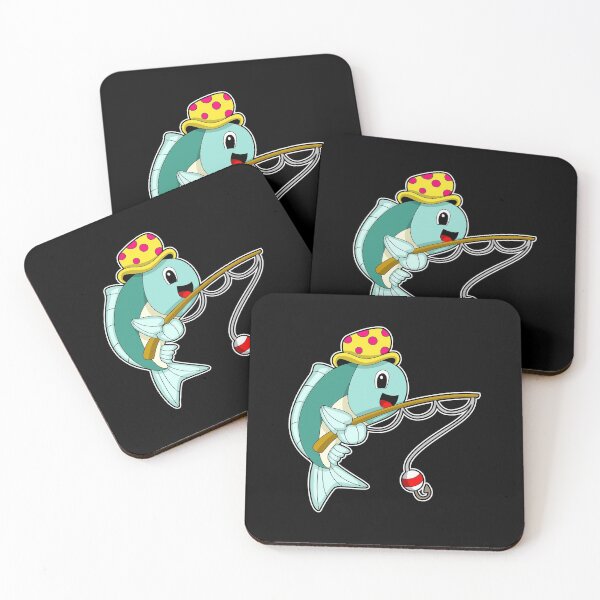 Item preview, Fish at Fishing with Fishing rod & Hat designed and sold by Snabdesign84.