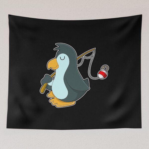 Item preview, Penguin Angler Fishing rod Fishing designed and sold by Snabdesign84.