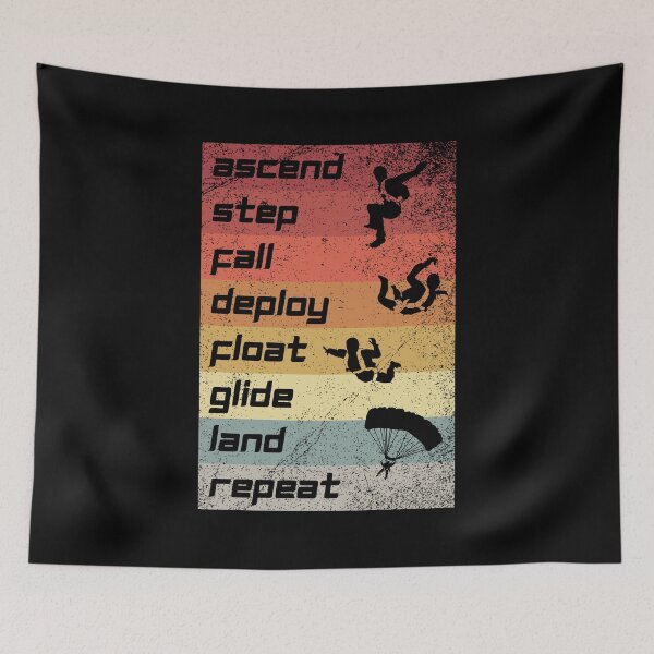Item preview, skydiving, free fall, nothing compares, the sky is my playground, retro distressed sunset designed and sold by Orianah.