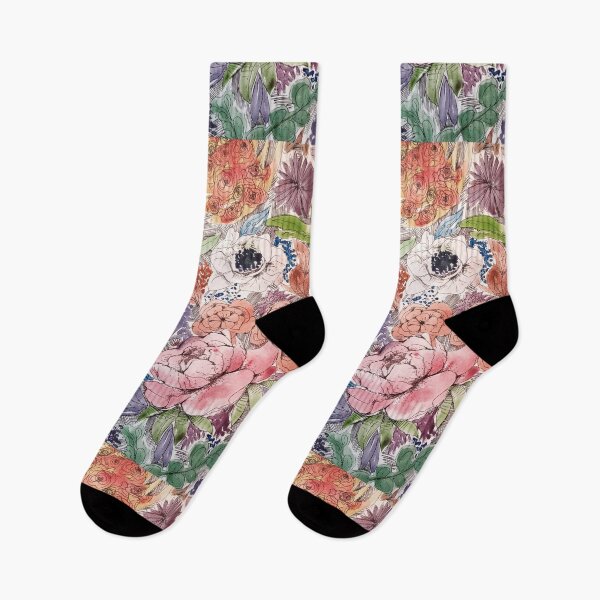 Item preview, Watercolor Flowers Doodles designed and sold by Czartistic.