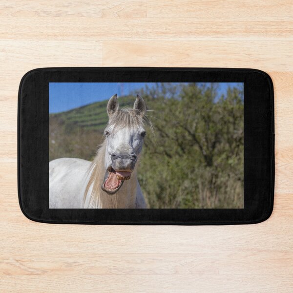 Item preview, Funny horses in nature. Cute and friendly horse yawning. designed and sold by AylaHarbich.