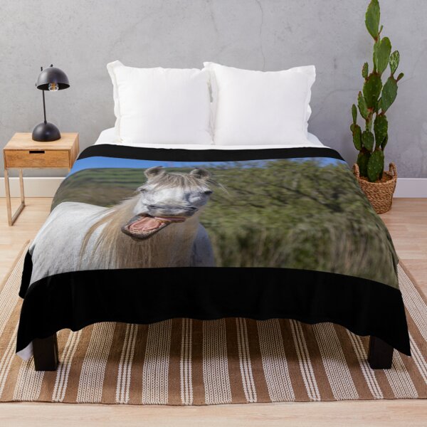 Item preview, Funny horses in nature. Cute and friendly horse yawning. designed and sold by AylaHarbich.