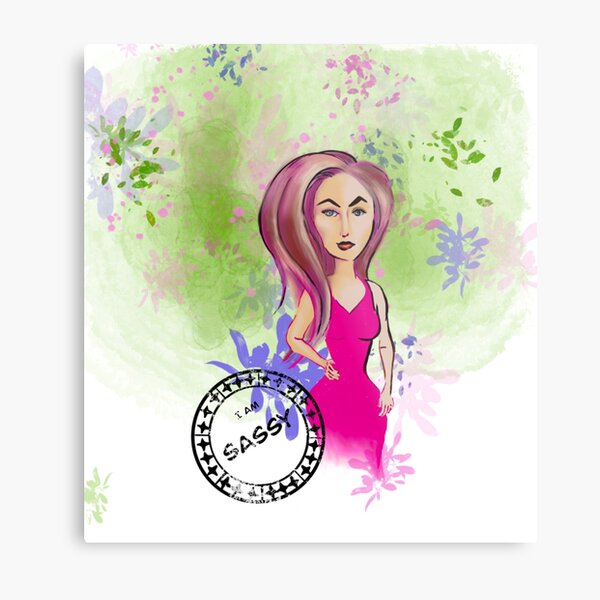 Sassy woman in springtime Metal Print