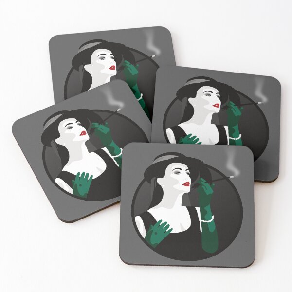 Item preview, Burlesque Girls | Rosalina - Green & Grey designed and sold by ladyfacecreates.