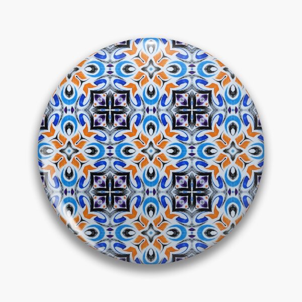 Item preview, Beautiful Unique Blue with Black and Orange Seamless Pattern Design designed and sold by seelya83.