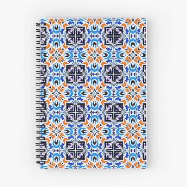 Item preview, Beautiful Unique Blue with Black and Orange Seamless Pattern Design designed and sold by seelya83.