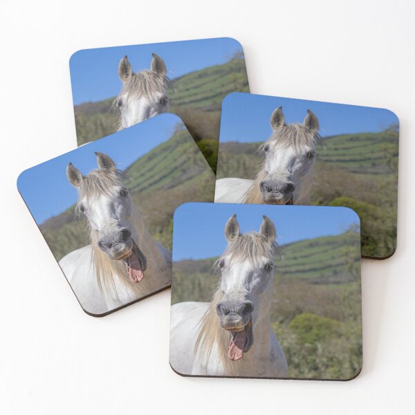 Item preview, Funny horses in nature. Cute and friendly horse yawning. designed and sold by AylaHarbich.