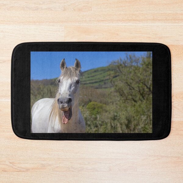 Item preview, Funny horses in nature. Cute and friendly horse yawning. designed and sold by AylaHarbich.